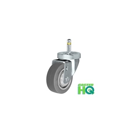 Casterhq 3"x1-1/4" FX Thermo Plastic Rubber Wheel, Swivel Caster, 7/16" x 24CS314FX35X-72